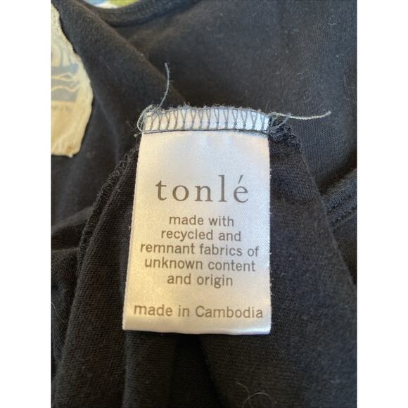 Tonle Dress Sustainable Eco Mini Tank Tunic Metallic Gray Sprinkle Print Cotton - Picture 8 of 13